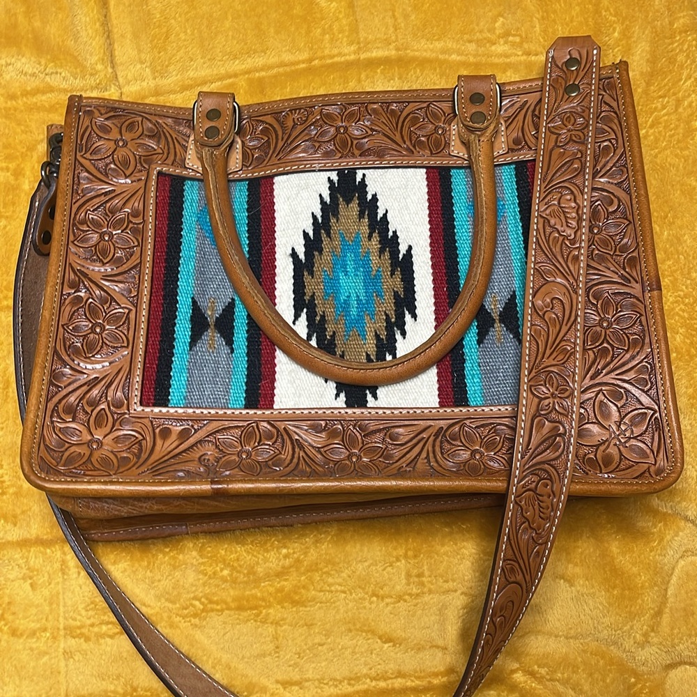 Tooled Leather AMERICAN DARLING bag